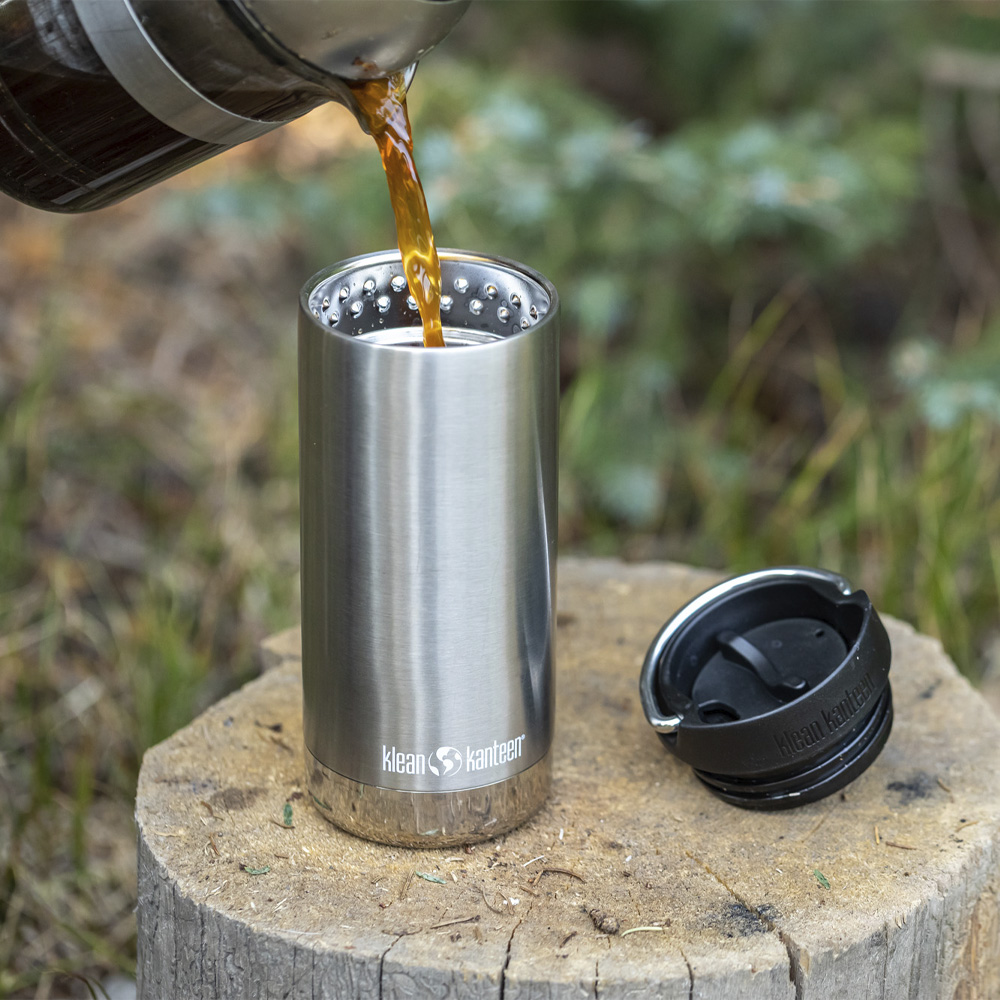Klean Kanteen TKWide termosmugg 47 cl med cafélock Borstat stål
