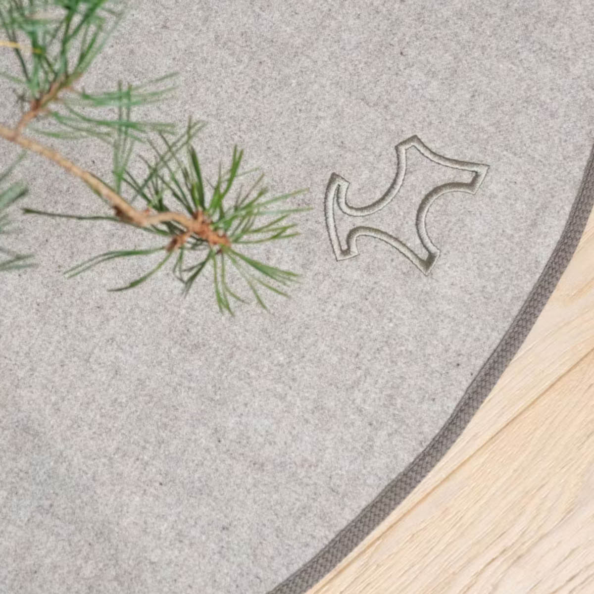 Rotor Design Julgransmatta ull 95 cm beige/beige