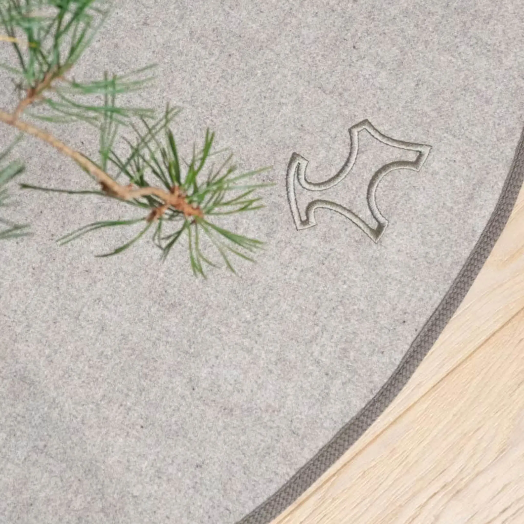 Rotor Design Julgransmatta ull 95 cm beige/beige