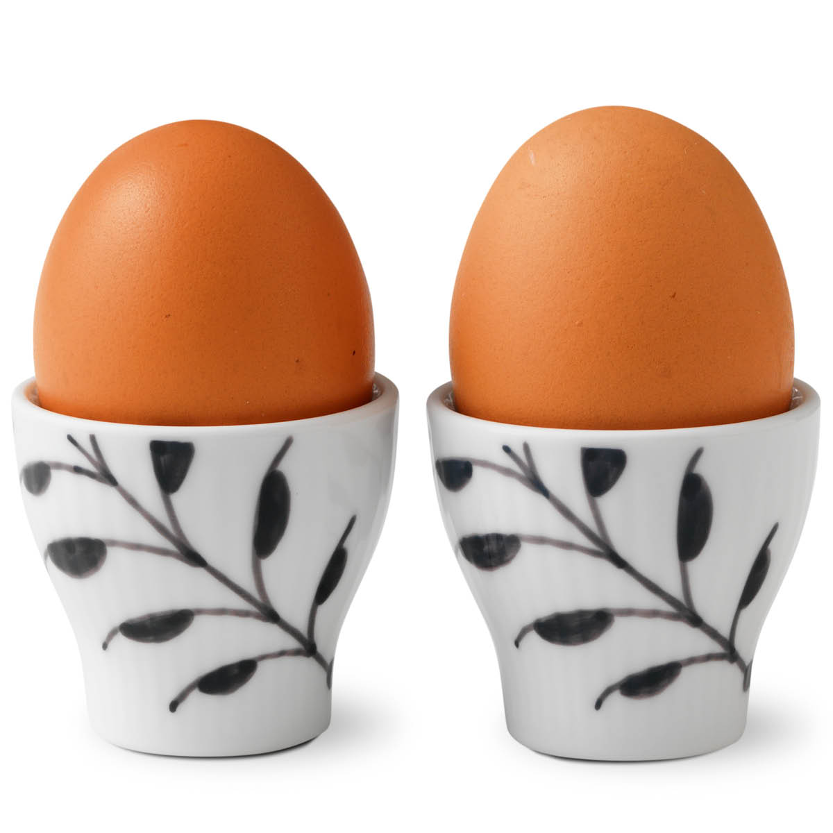 Royal Copenhagen Black Fluted Mega Äggkopp 2-pack