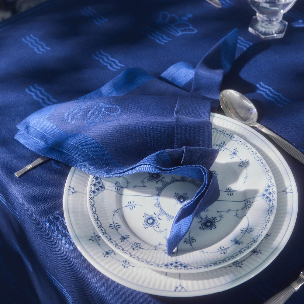 Royal Copenhagen Waves servett 44x44 cm 2-pack blå