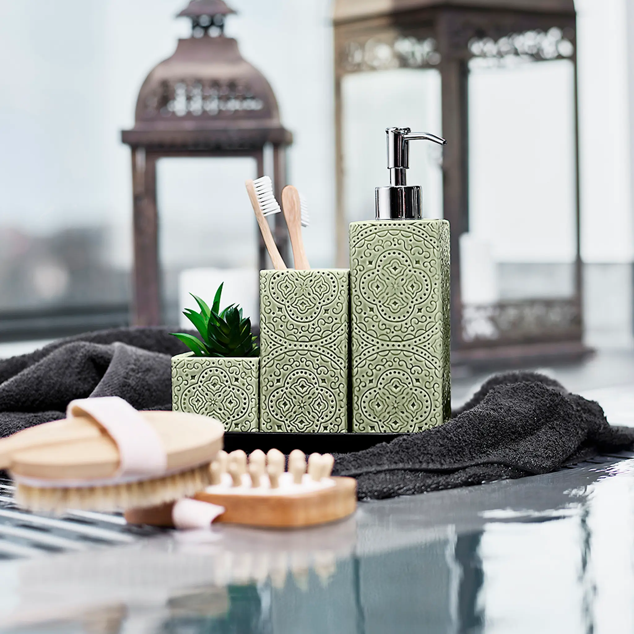 Cult Design Kub Orient Saippuapumppu 21 cm Pesto