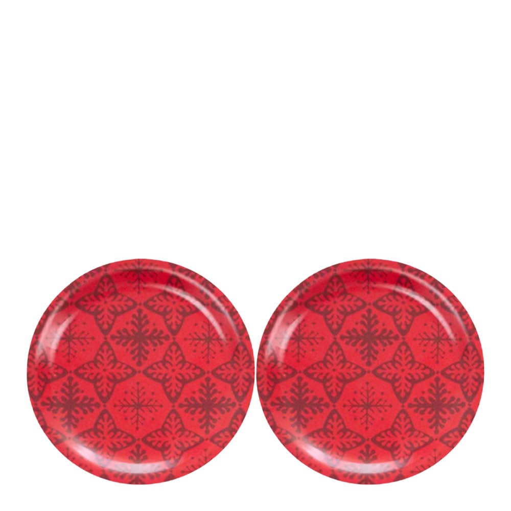 Rotor Design Glassbrikker 11 cm 2 stk stjerne rød