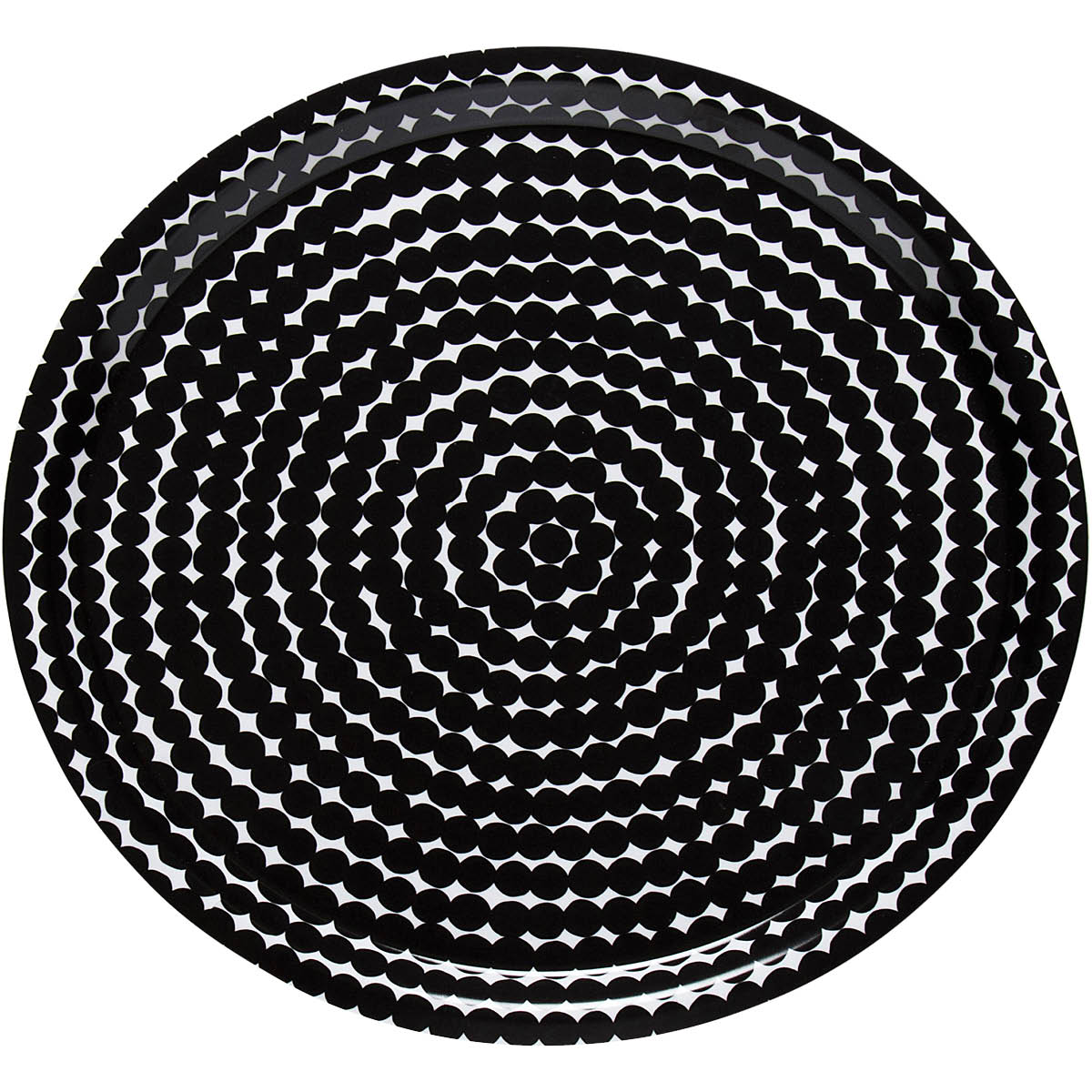 Marimekko - Räsymatto Tarjotin 31 cm Valkoinen/Musta