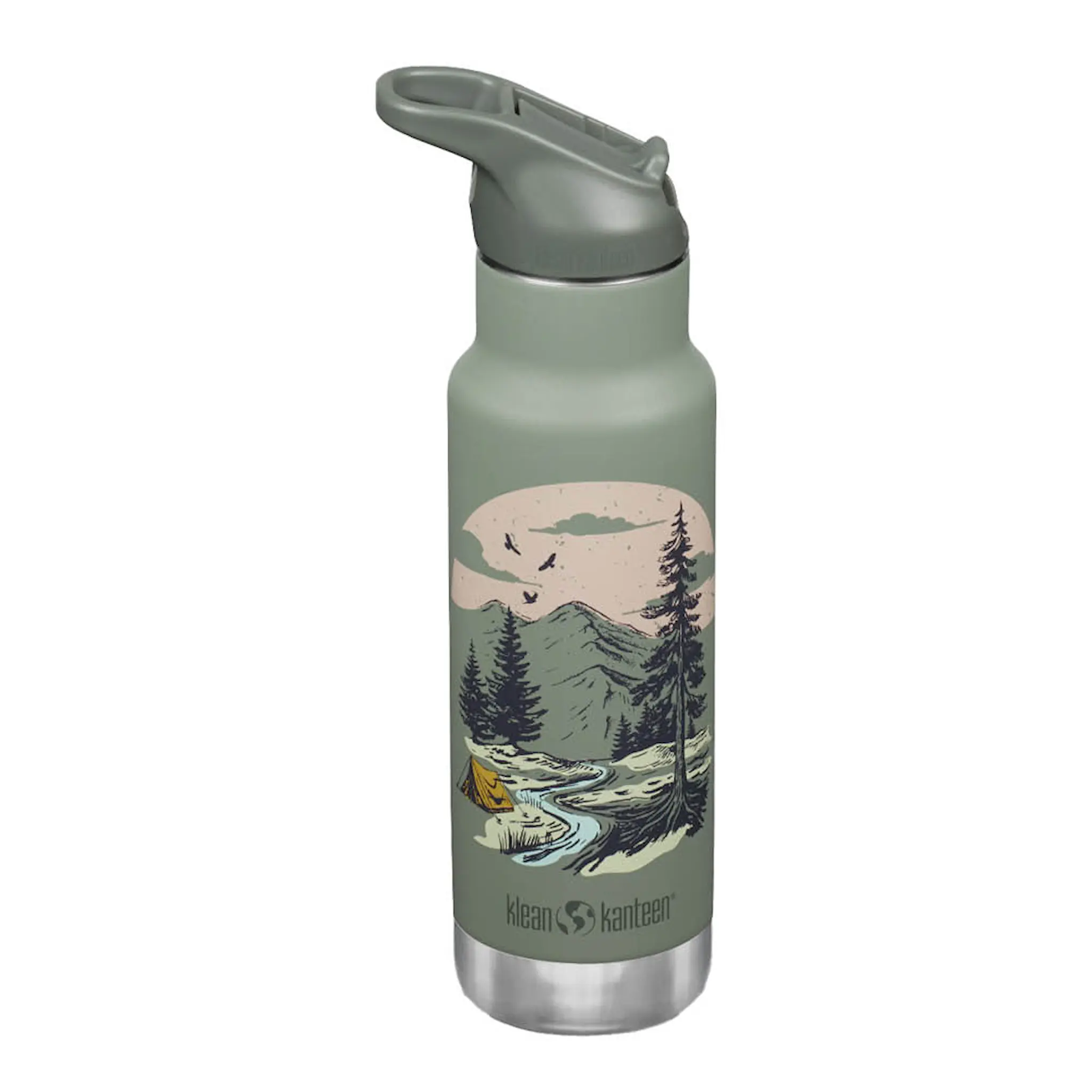 Klean Kanteen Kid Classic Narrow termoflaske 0,35L med sportslokk Mountain Scape
