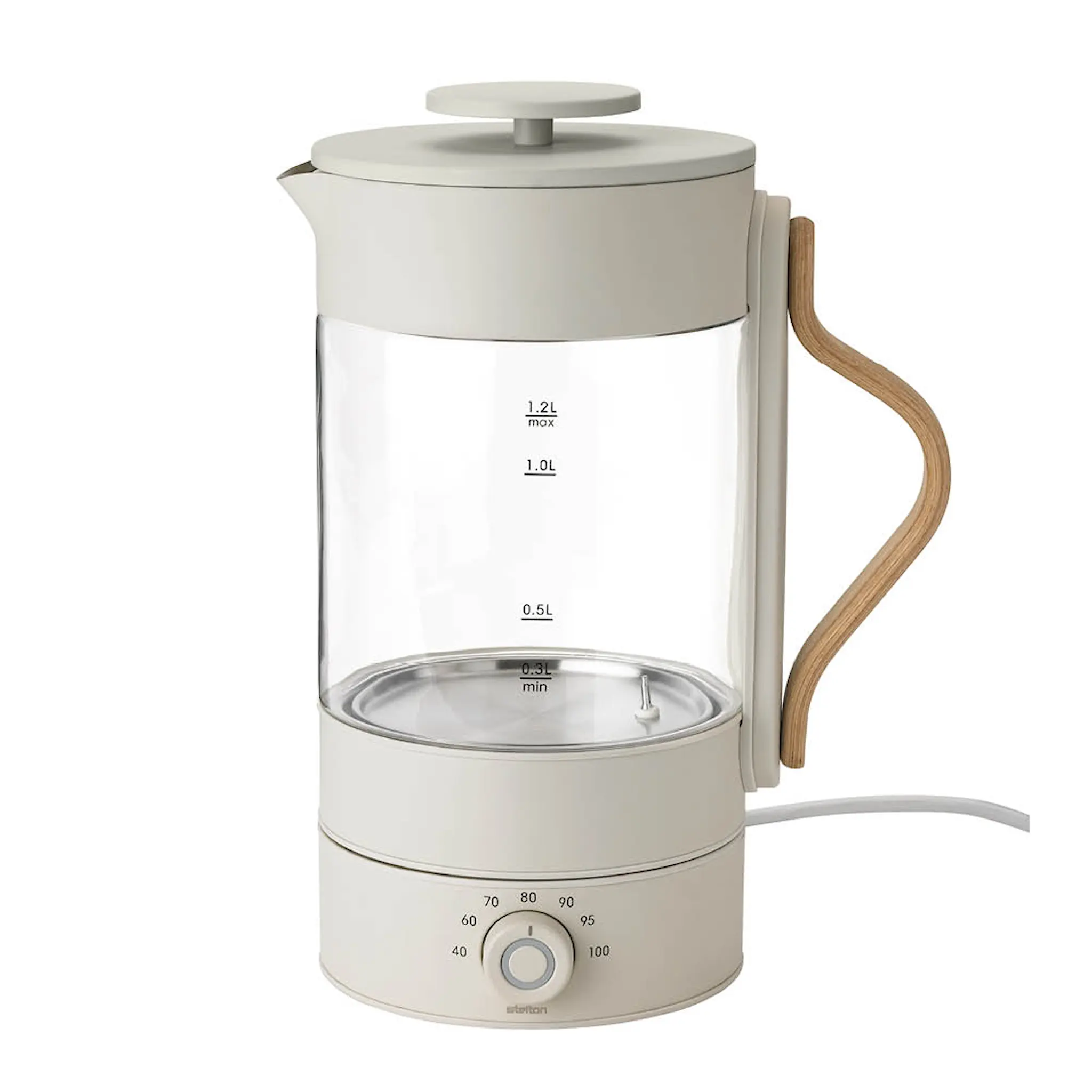 Stelton Emma vattenkokare 1,2 L clear/steel