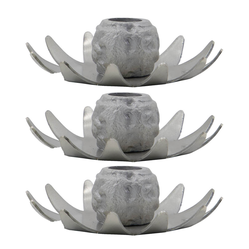 House Doctor Starry lysestake i jern 3 stk sølv