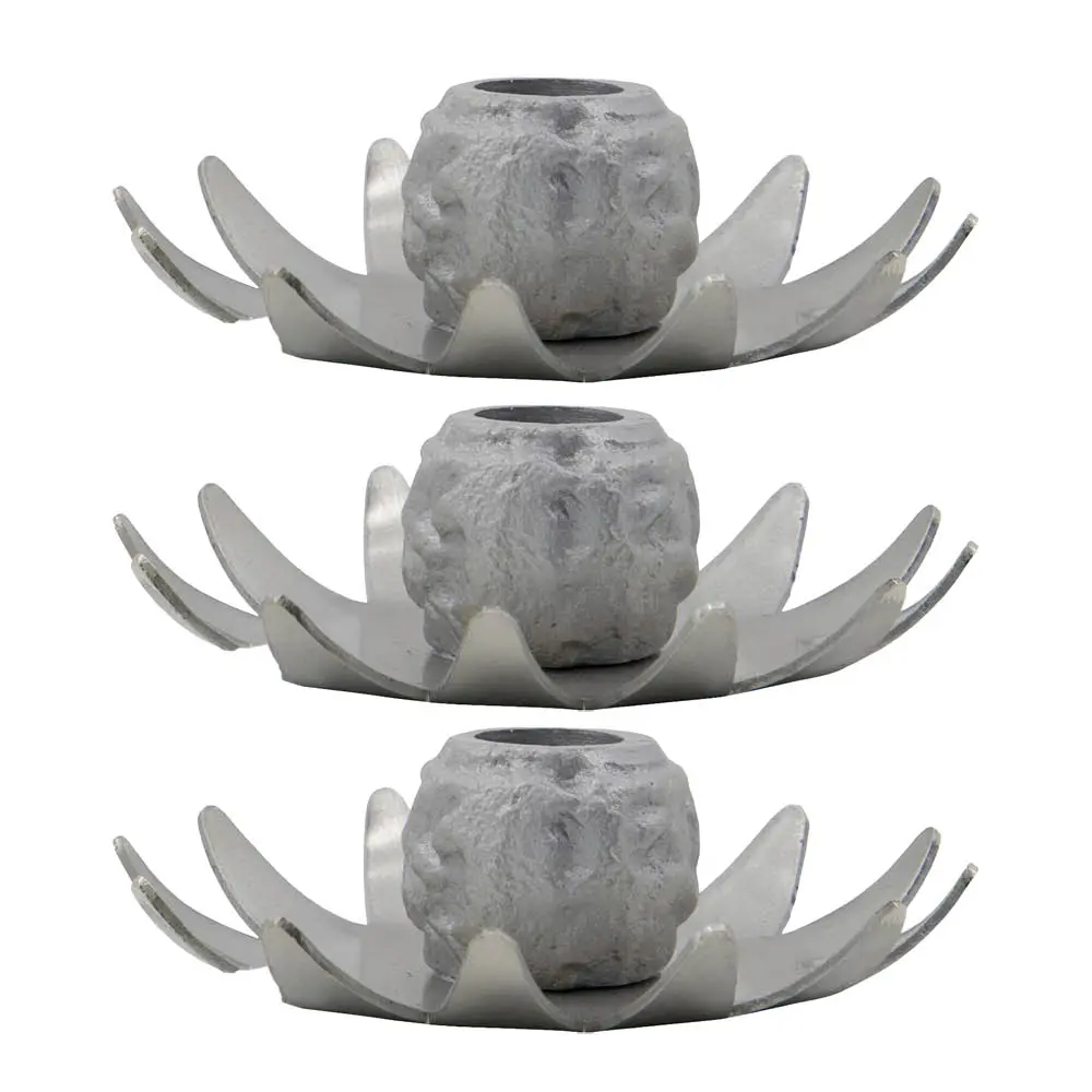 Starry lysestake i jern 3 stk sølv