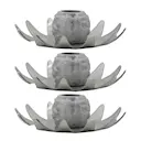 Starry ljusstake i järn 3-pack silver