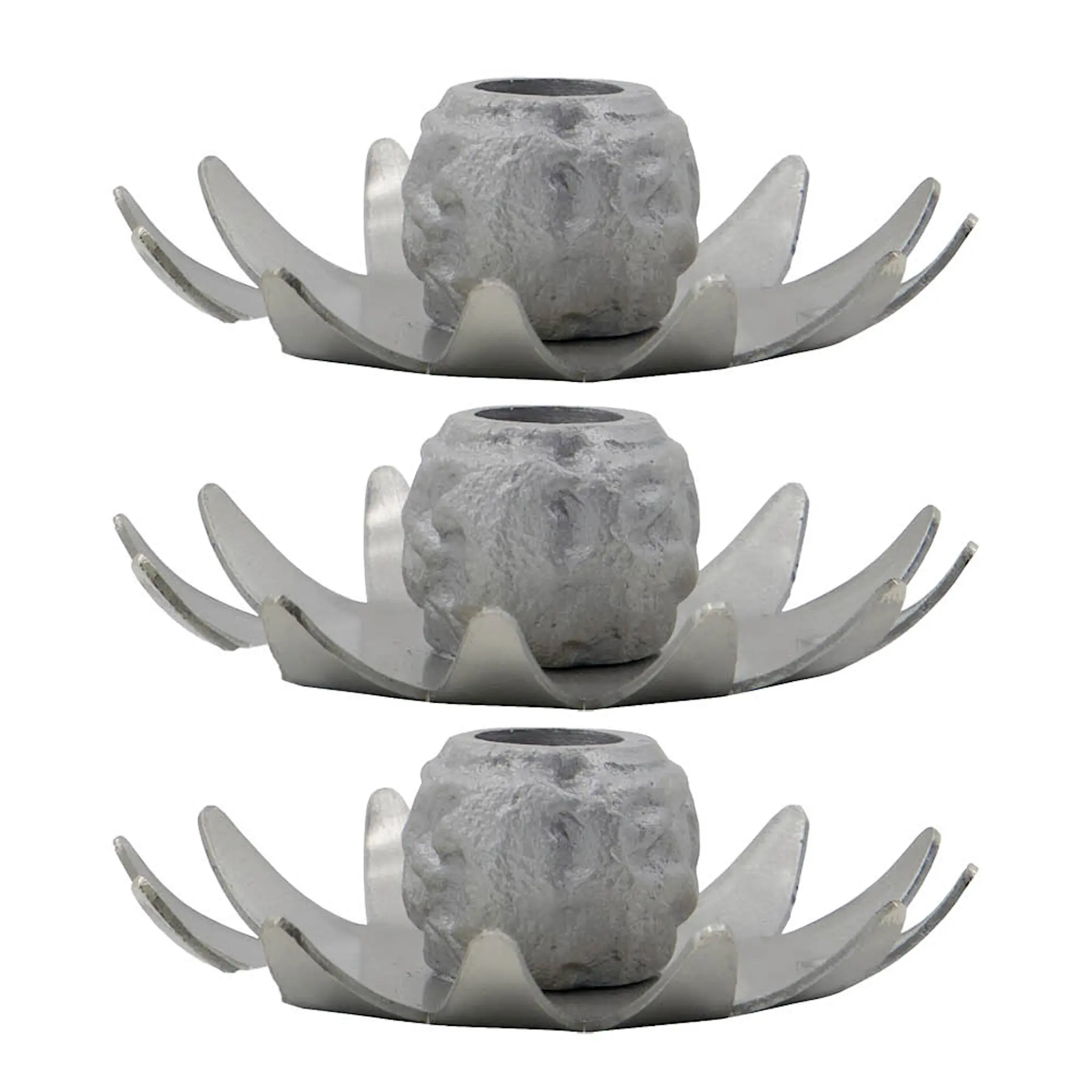 House Doctor Starry lysestake i jern 3 stk sølv