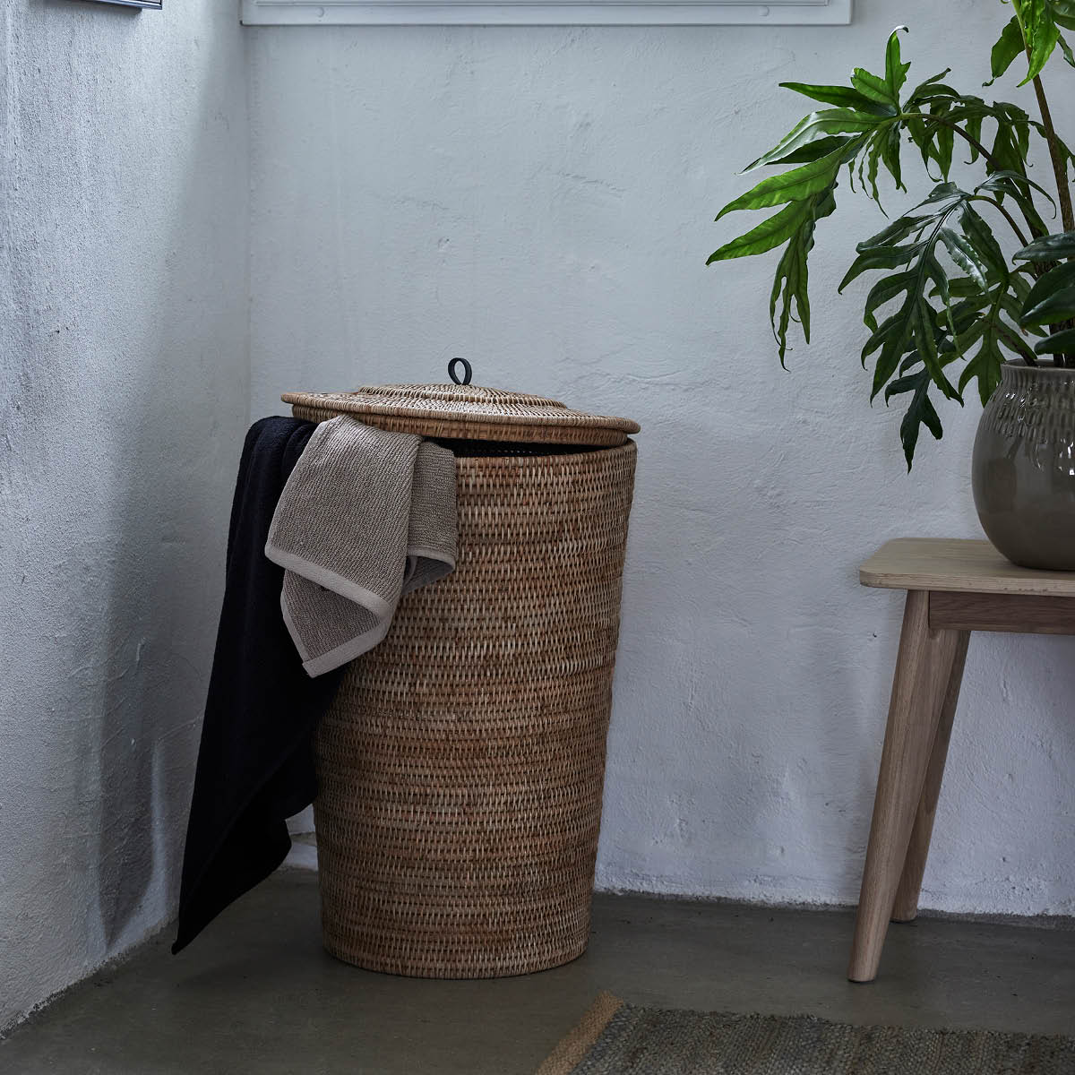 Lene Bjerre Norah skittentøyskurv 40x60 cm natur