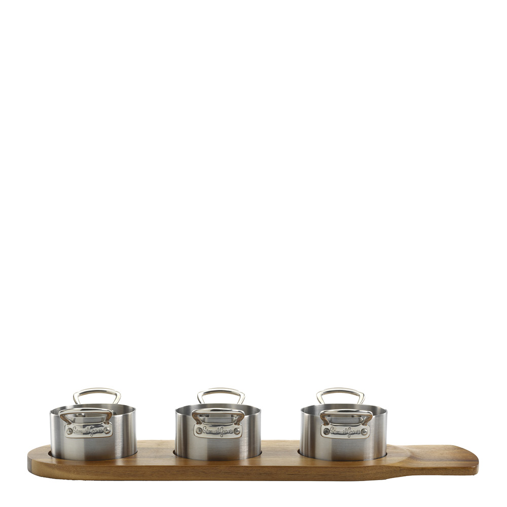 Samuel Groves - Serveware Minipatasarja 9 cm 3 osaa Teräs