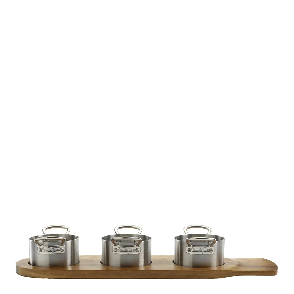 Serveware Minipatasarja 9 cm 3 osaa Teräs