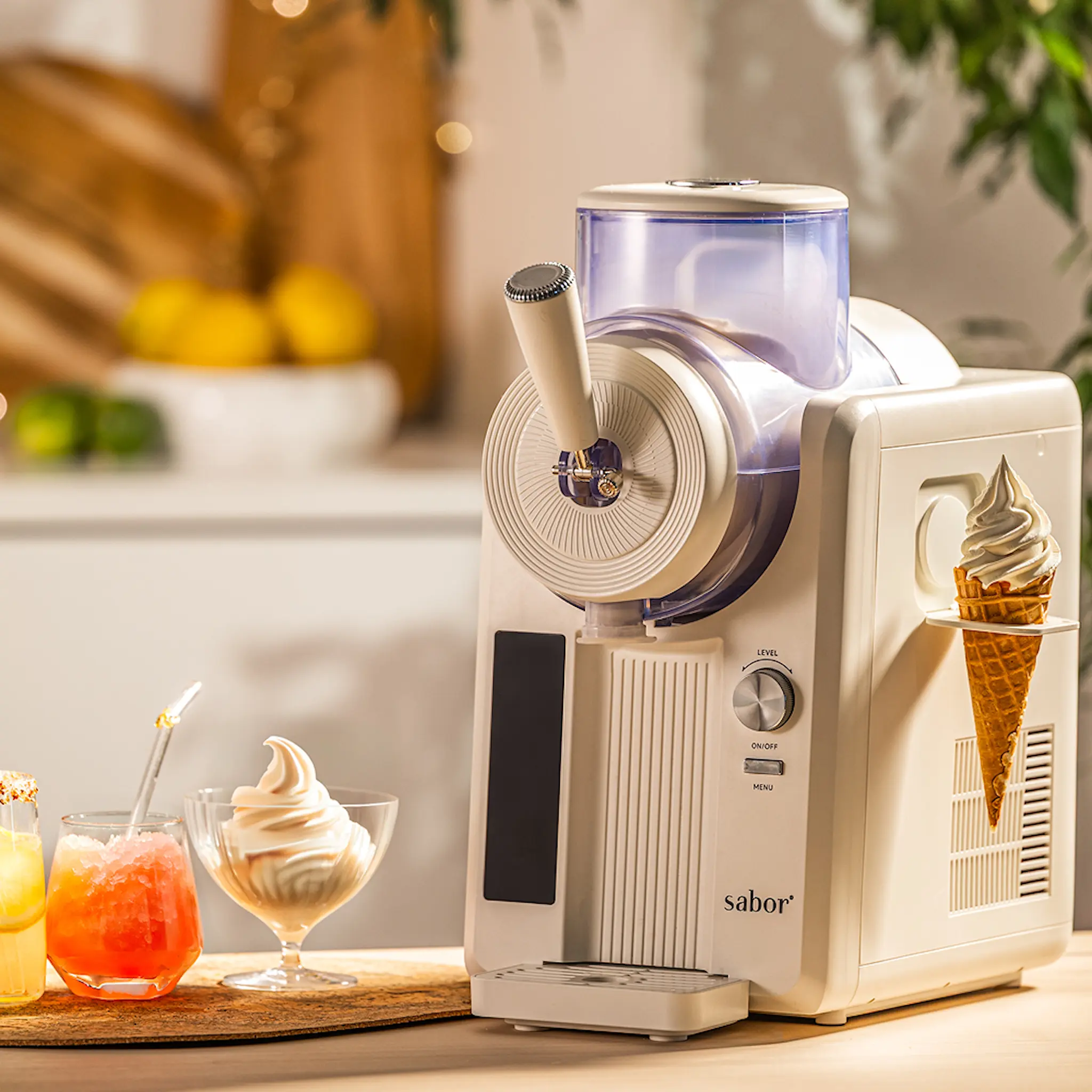 Sabor IceCraft slush- og softismaskin 1,2L krem