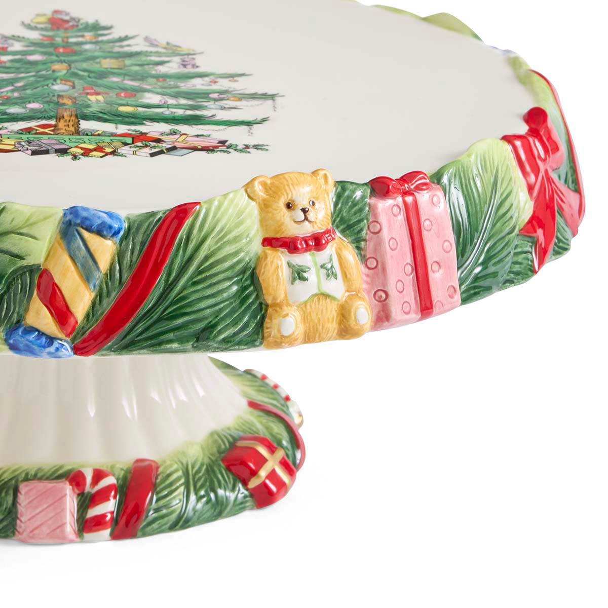 Spode Christmas Tree kakefat på fot 31 cm Memories