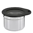 Förvaringsburk 30 cl 8x6,5 cm stål/klar/svart
