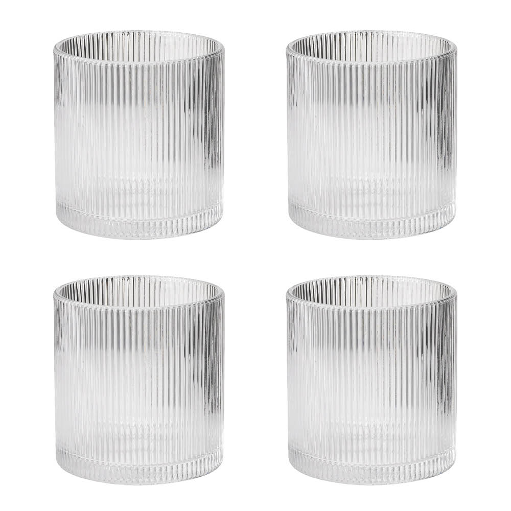 Stelton Pilastro lowballglas 35 cl 4-pack klar