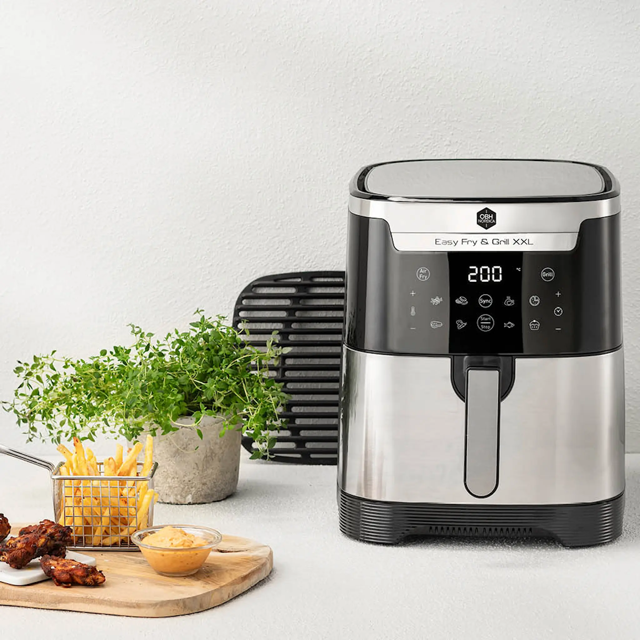 OBH Nordica Easy Fry & Grill XXL airfryer 6,5 L 2-in-1 silver