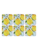 Amalfi glasunderlägg 10,5 cm 6-pack lemons