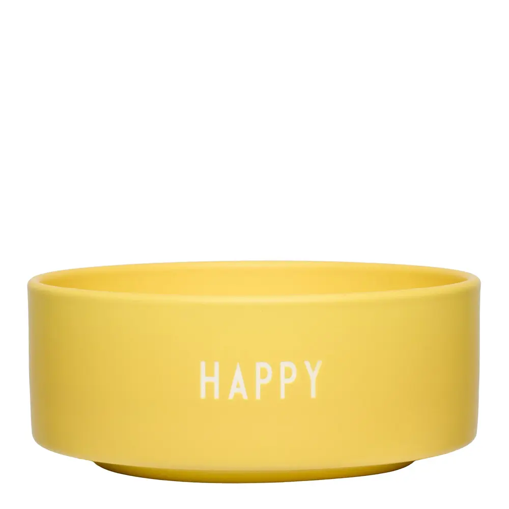 Snackskål happy 12,6 cm gul