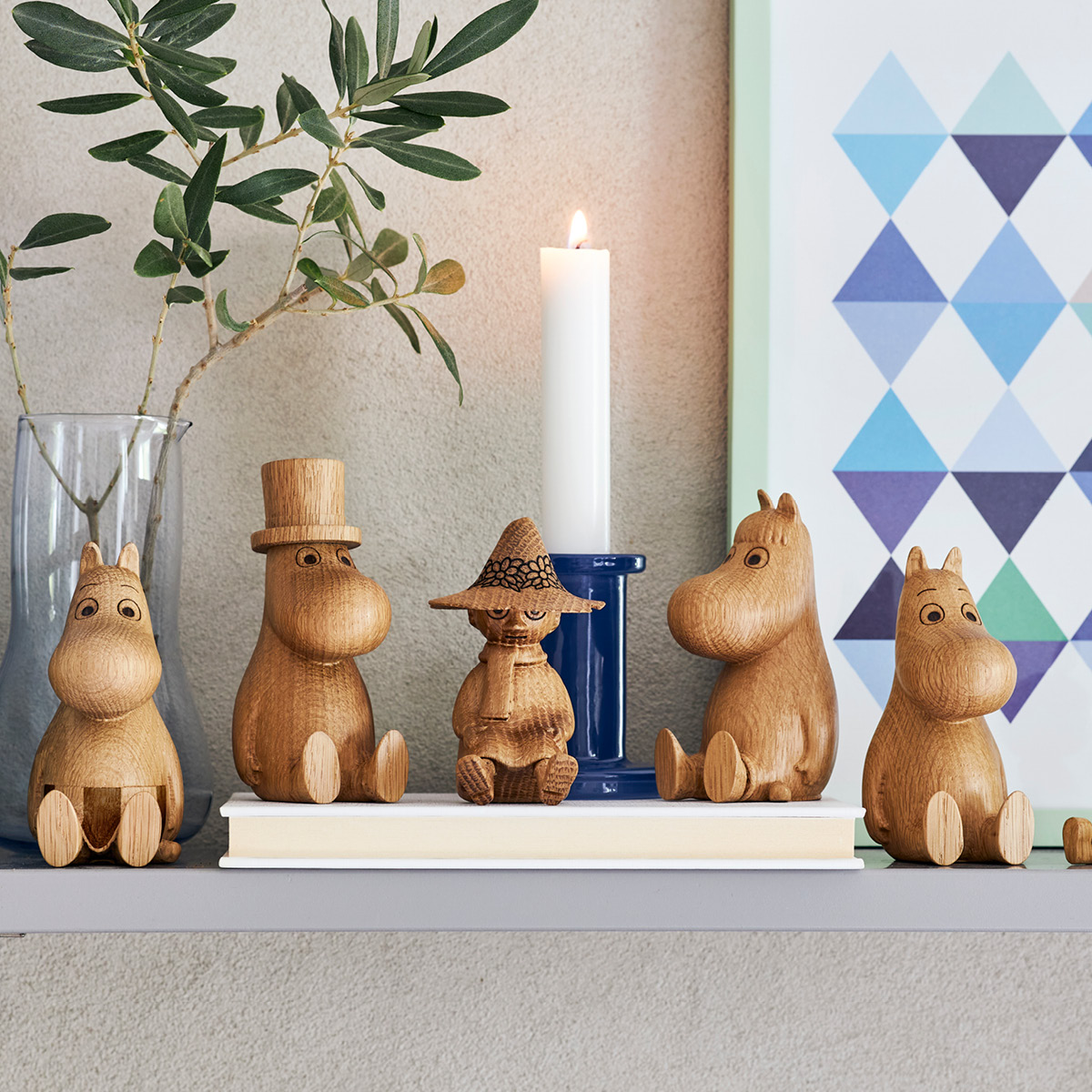 Dsignhouse x Moomin Mummi trefigur Snorkfrøken 10 cm eik