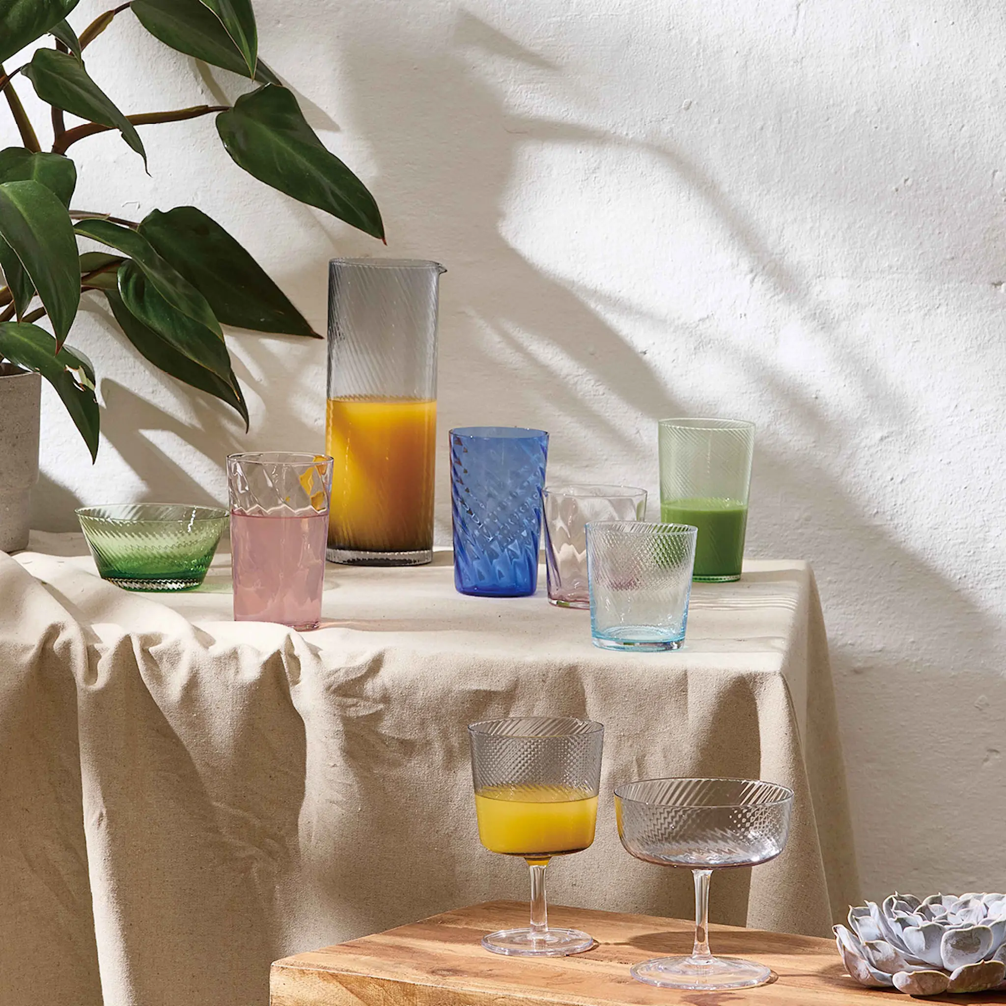 Aida Raw Unique Swirl Highball Lasi 45 cl Light Blue