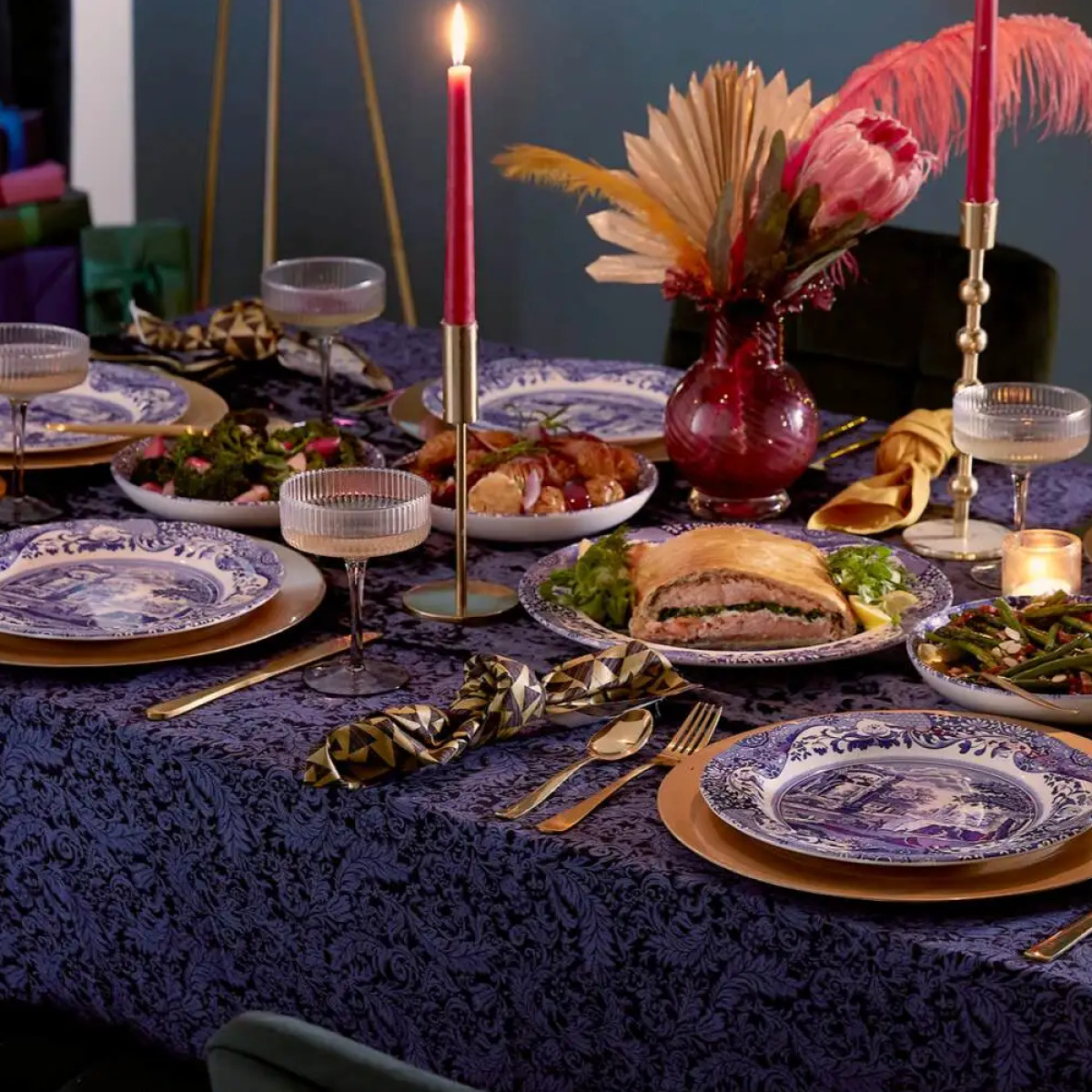 Spode Blue Italian asjett 20 cm blå/hvit