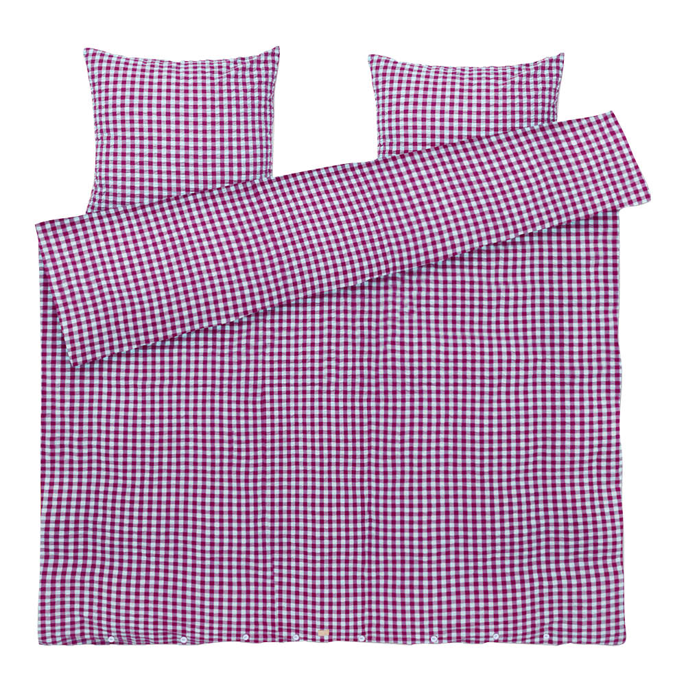 Juna - Bæk&Bølge Pussilakanasetti 220x220 cm Fuchsia/Minttu