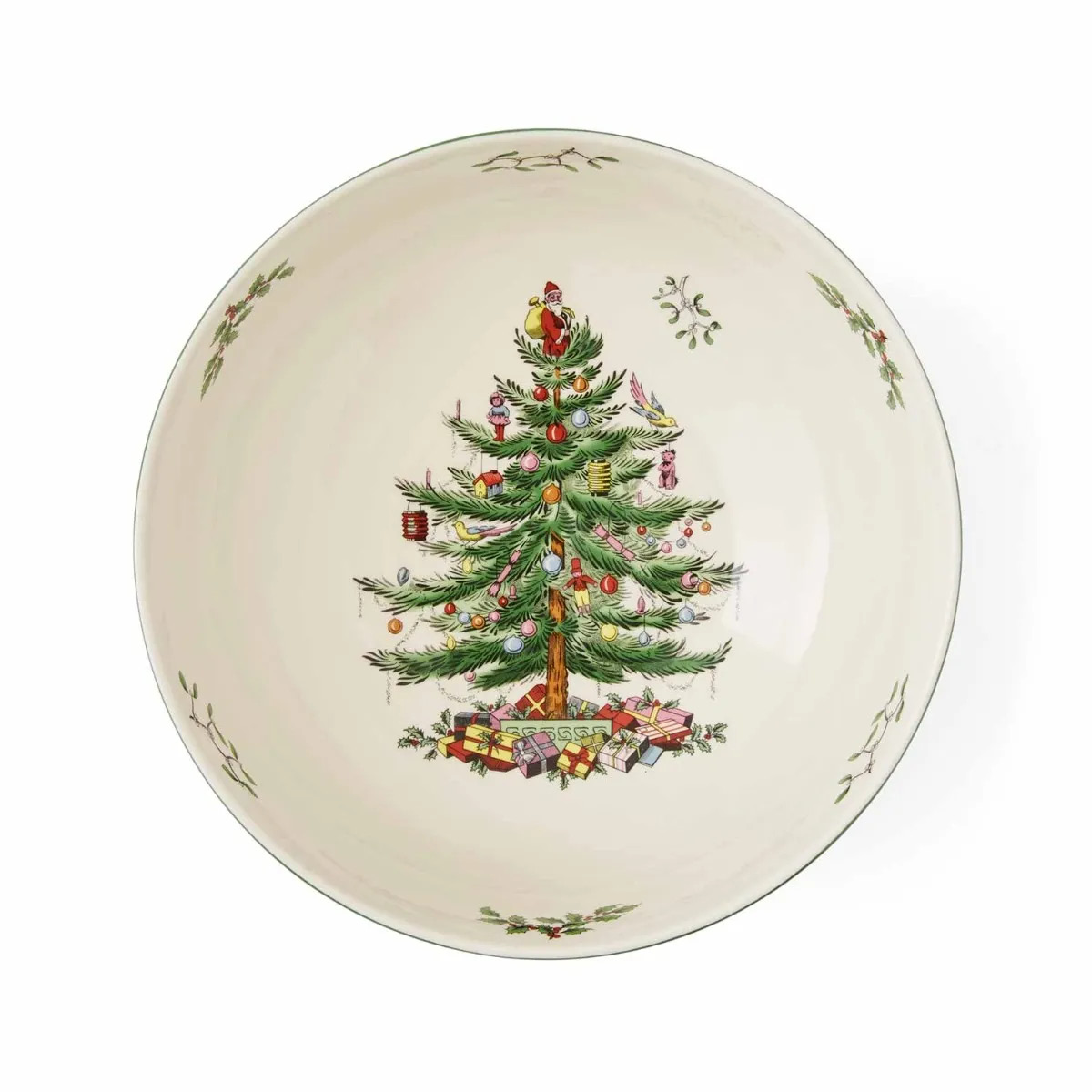 Spode Christmas Tree serveringsskål 24,5 cm vit/grön/röd