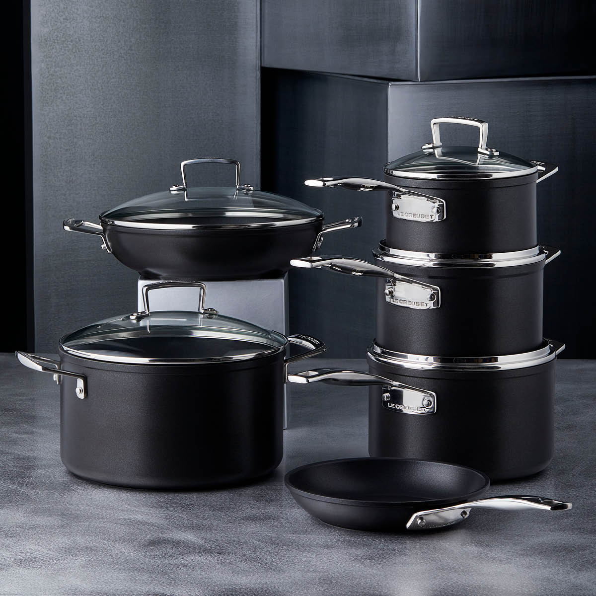 Le Creuset Toughened Non-Stick gryte/glasslokk 3,8L