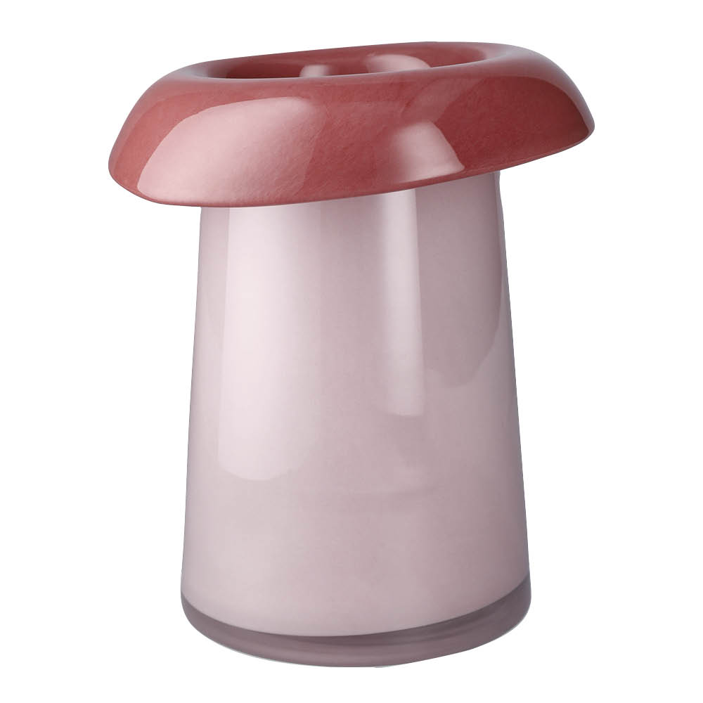 Holmegaard Soma maljakko 22,5 cm vaaleanpunainen/terrakotta