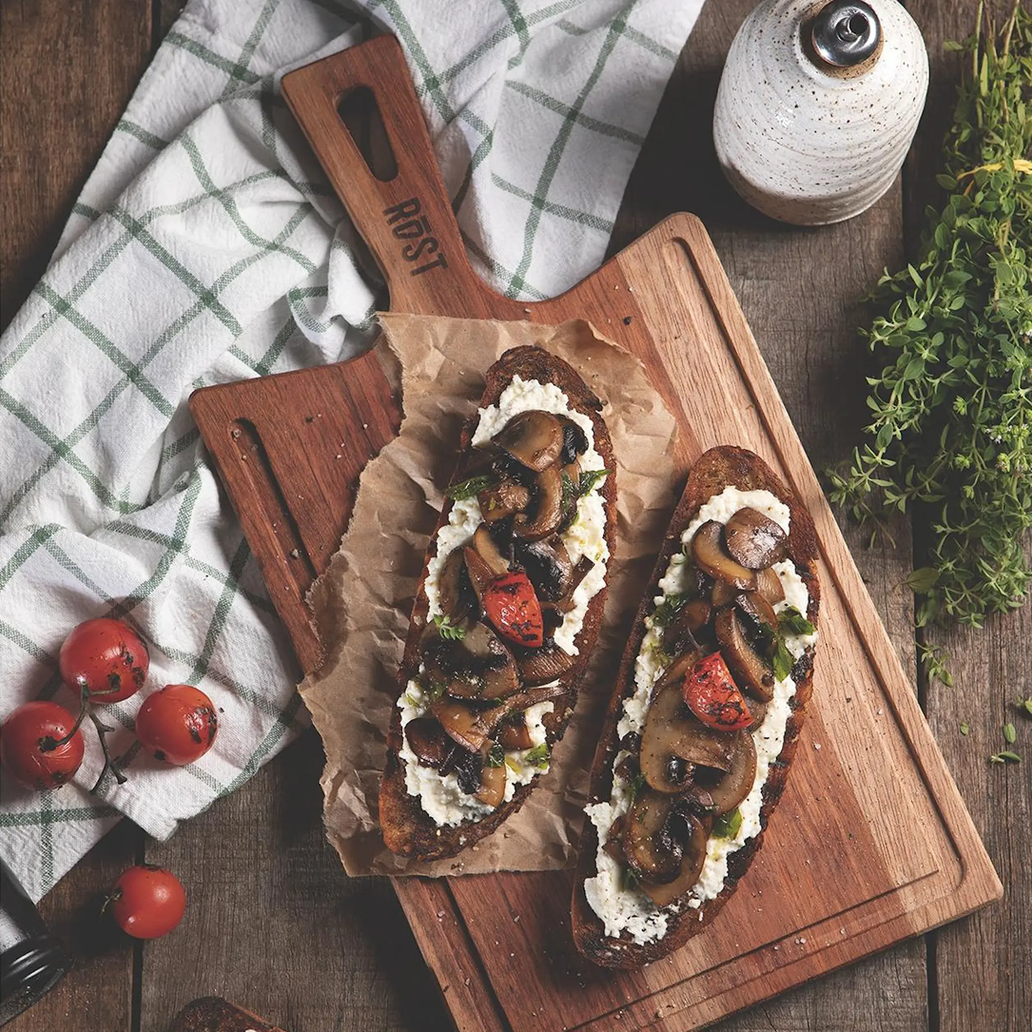 Tramontina Wooden board skjære- og serveringsfjøl 40x21 cm brun hover