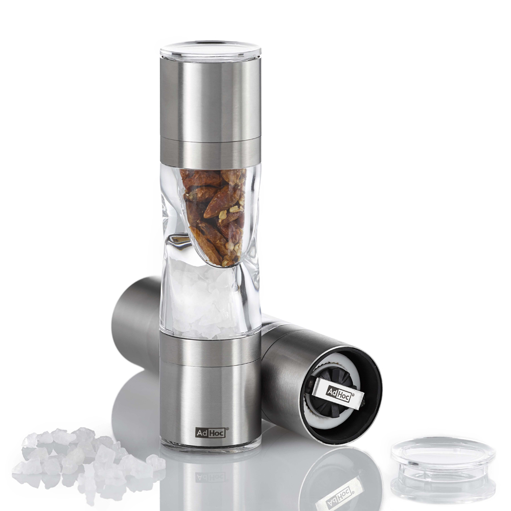 AdHoc Duospice Mini Maustemylly 3,8x15 cm Ruostumaton/Kirkas