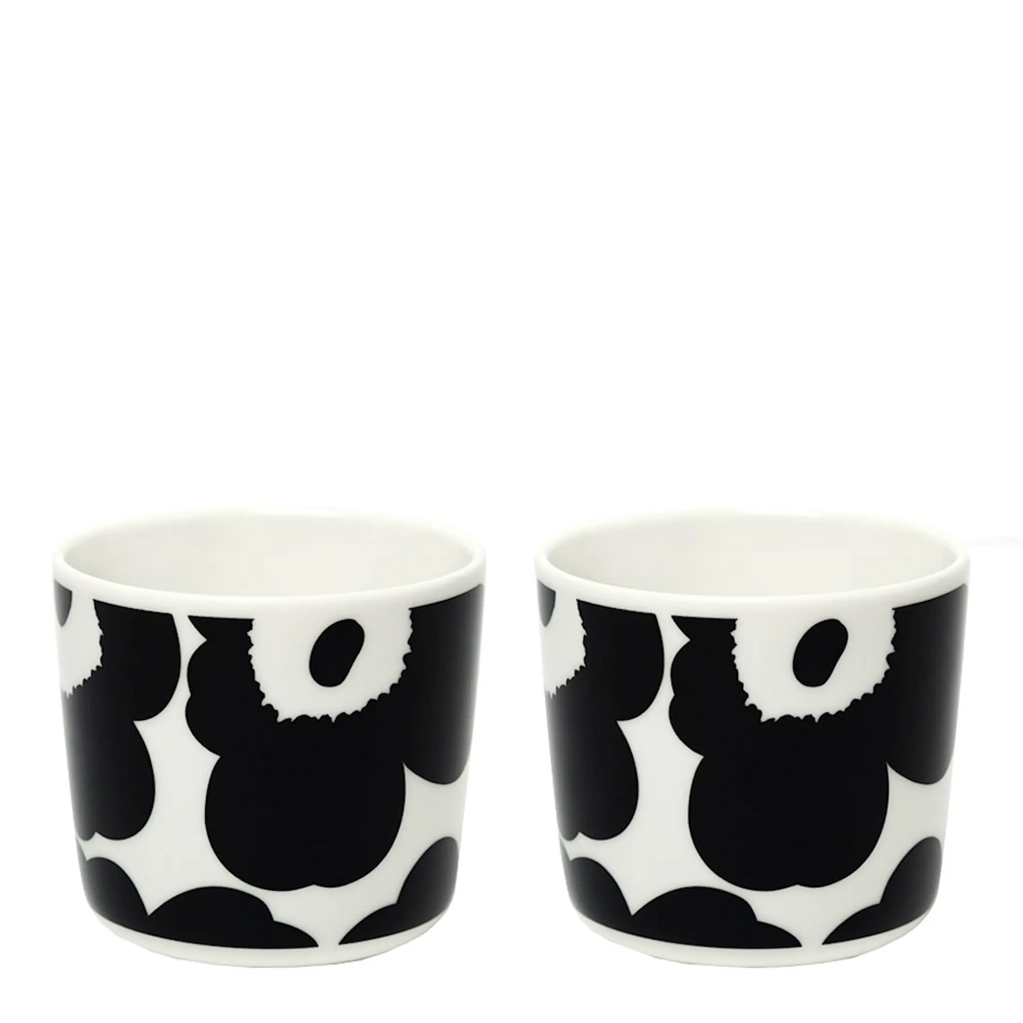 Marimekko Unikko Mugg 2-pack 20 cl utan öra Svart/Vit