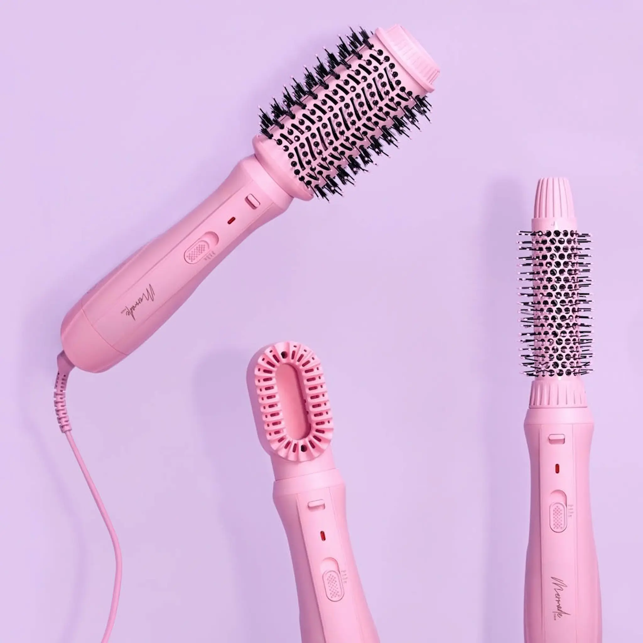 Mermade M Dryer hårtork set med locktång rosa