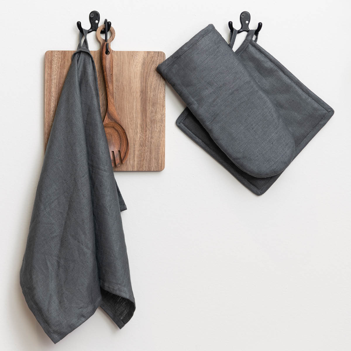 Fanni K Pellava kökshandduk 45x70 cm granit