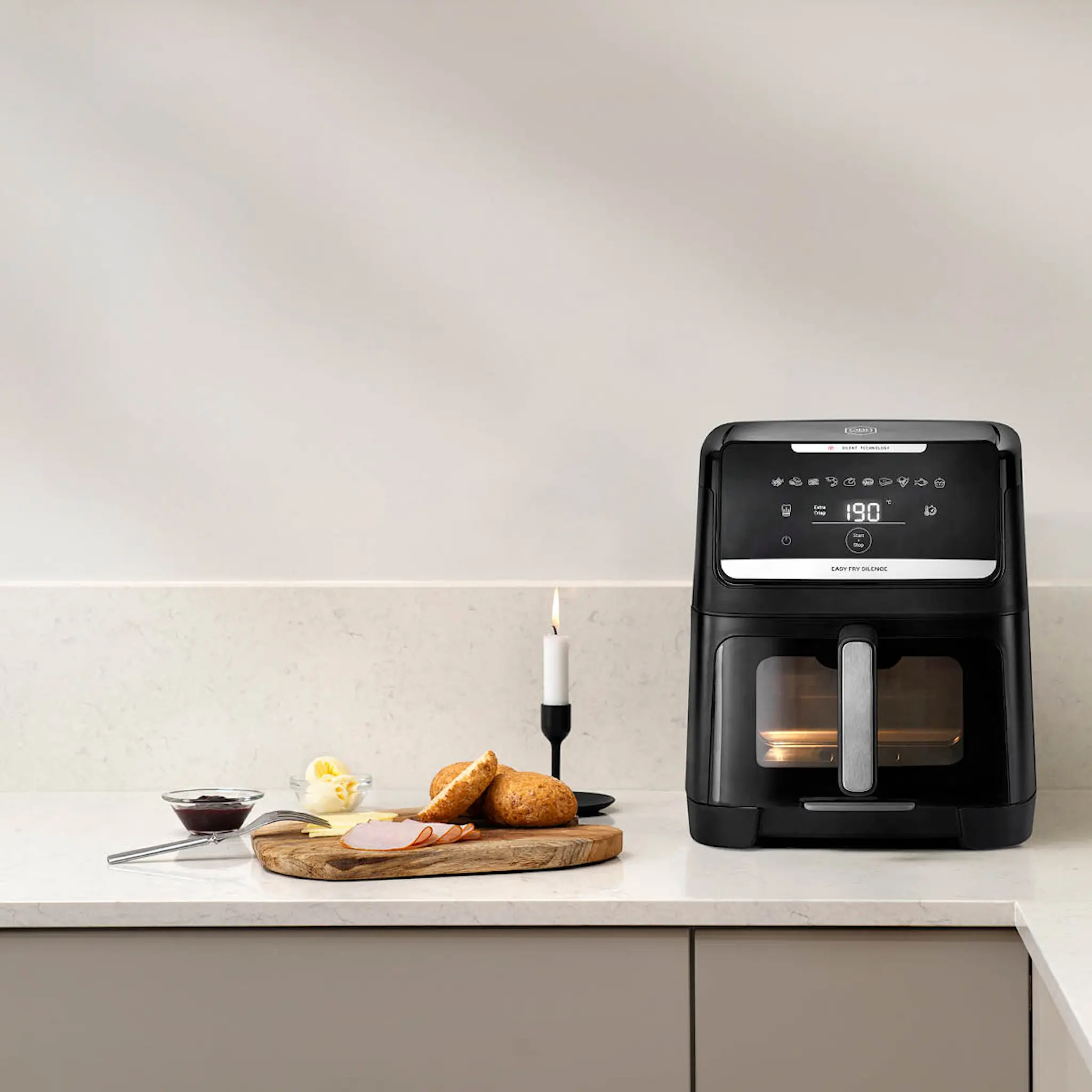 OBH Nordica Easy Fry Silence Vision airfryer 7 L svart