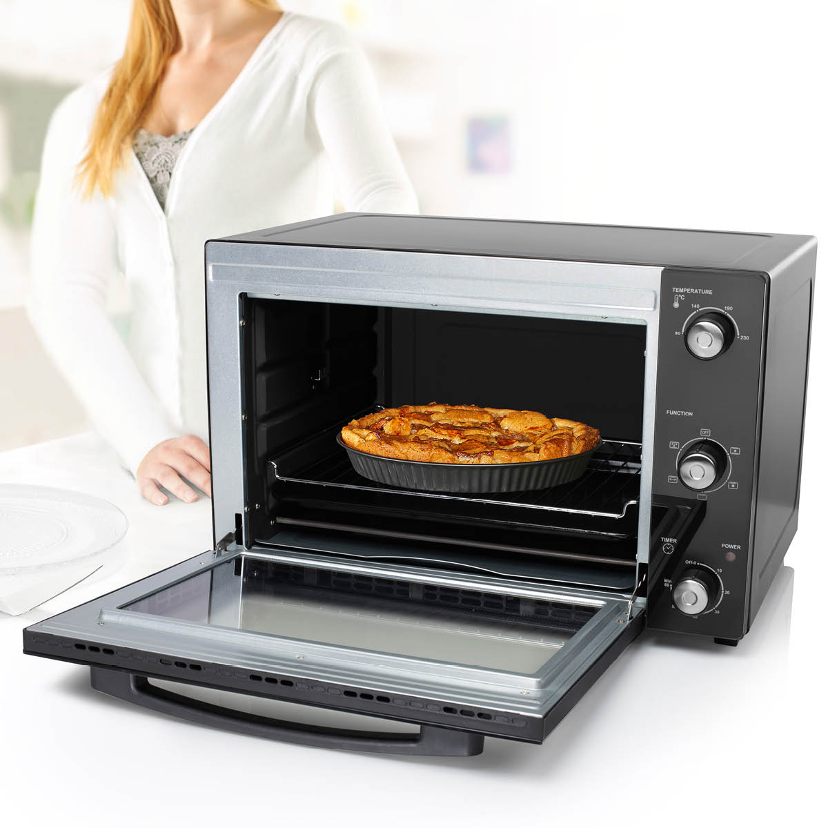 PRINCESS Fristående varmluftsugn 112756 45 L 1800W