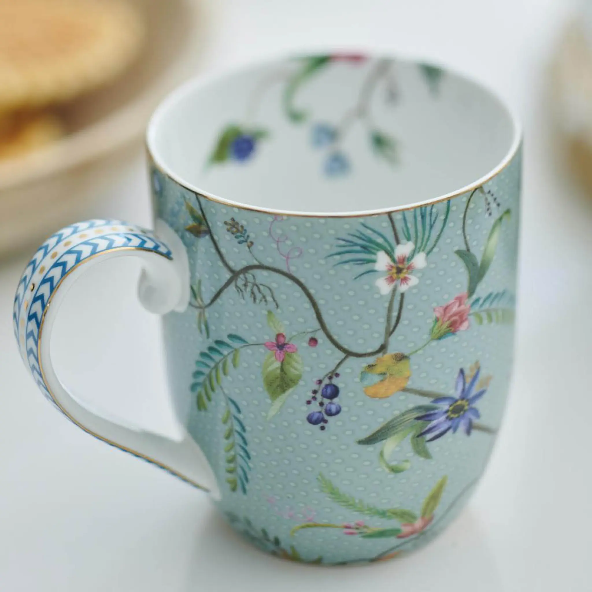 Pip Studio Jolie Flowers Muki 20 cl 2 kpl Vaaleansininen