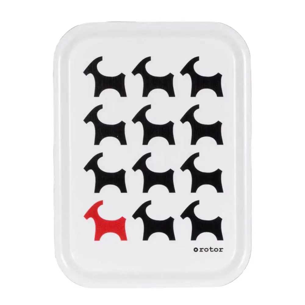 Tarjotin 27x20cm Olkipukki Valkoinen