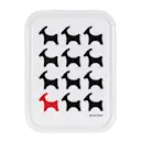 Serveringsbricka 27x20cm bockar vit