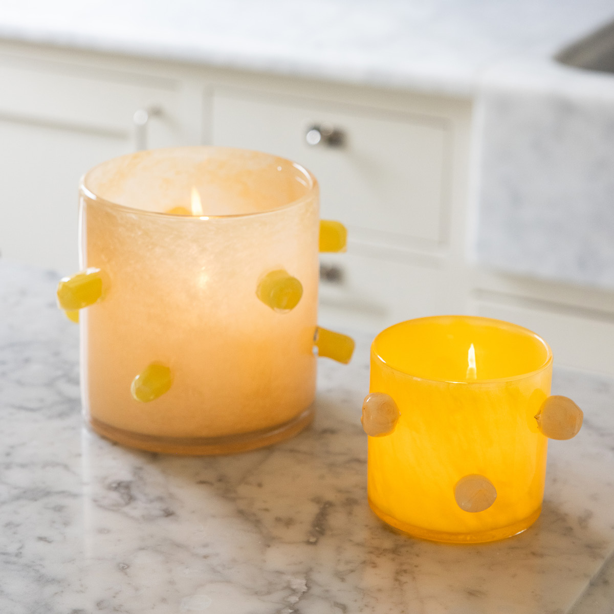 ByOn Arlo Kynttilälyhty 15 cm Beige/Keltainen