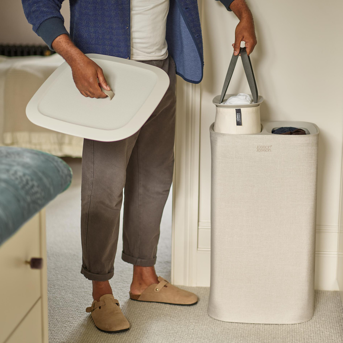 Joseph Joseph Tota skittentøyskurv 60L ecru