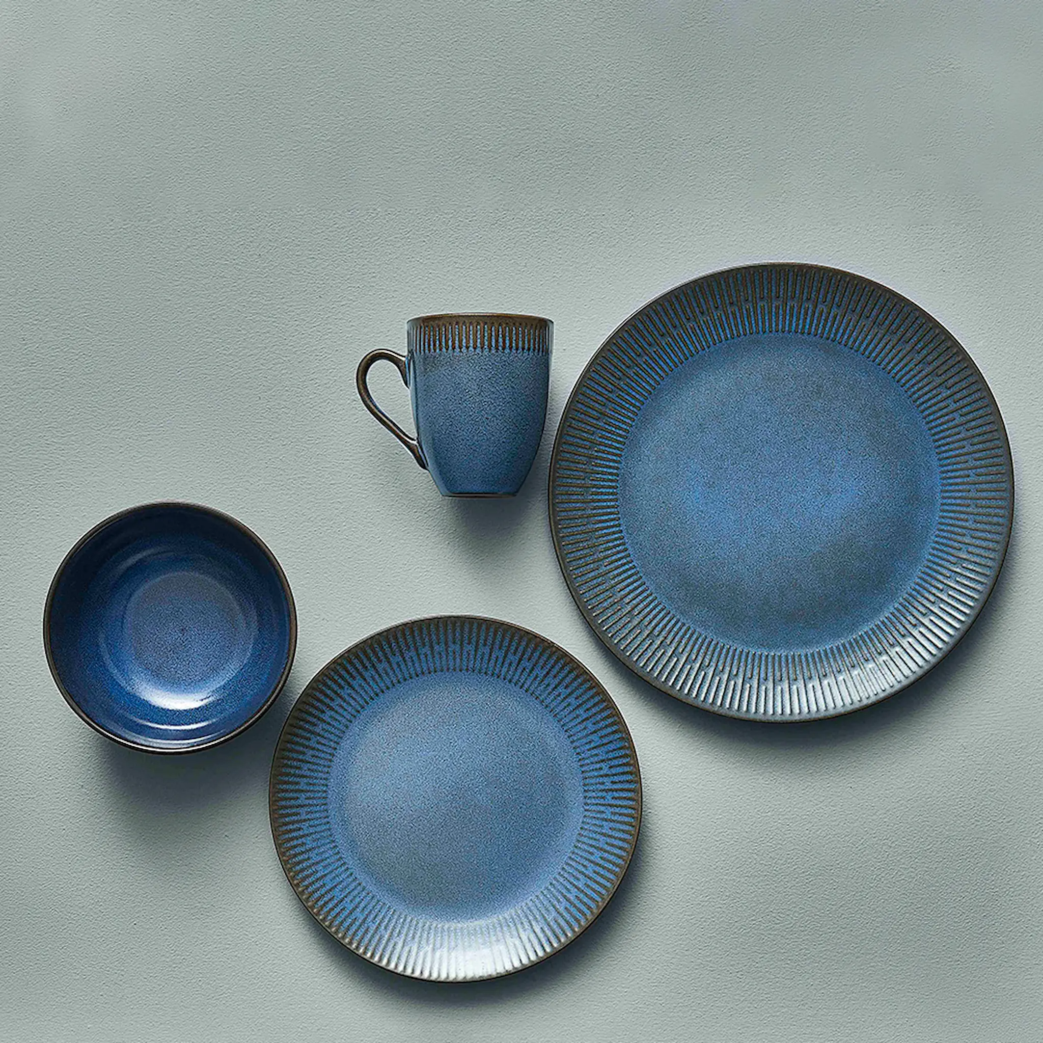 Aida Relief Stoneware Kulho 14 cm Sininen