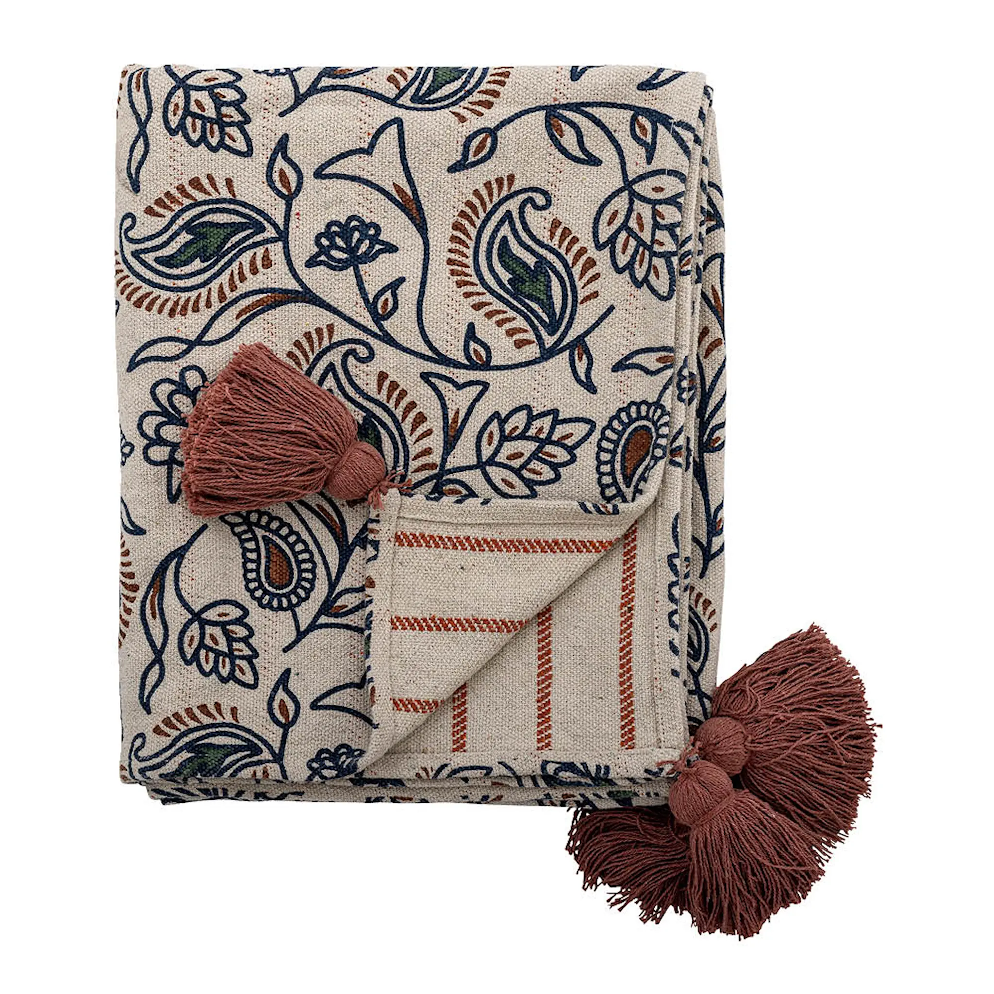 Creative Collection Paisley pläd 160x130 cm flerfärgad