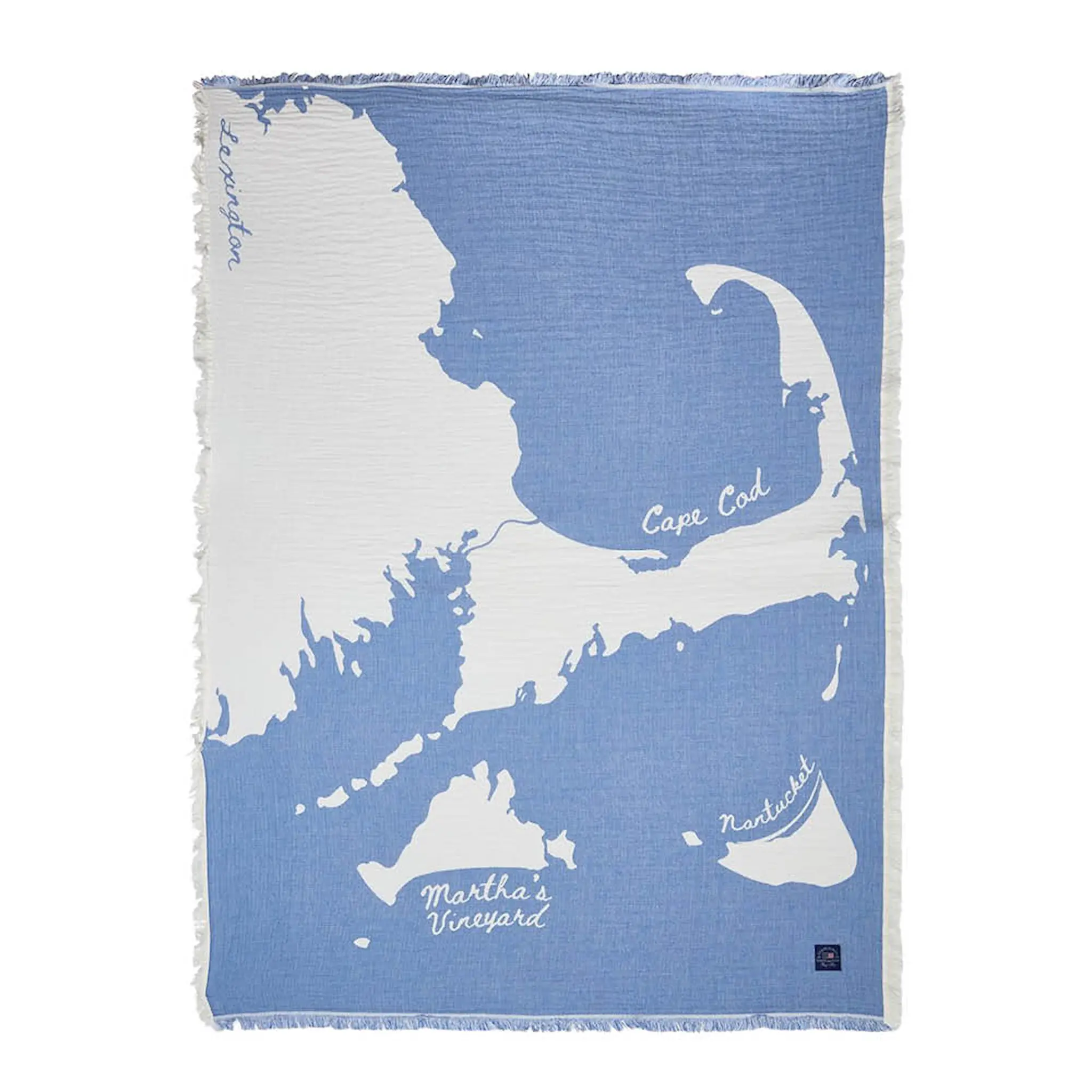 Lexington Viltti "Cape Cod" 170x130 cm Sininen/Valkoinen