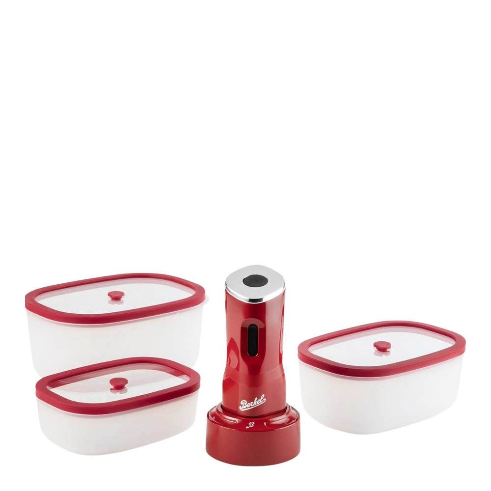 Berkel - Icon mini Vakuumipumppu 17 cm tarvikkeineen Punainen