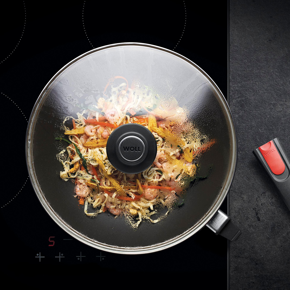 Woll Glass Lid lock 30 cm med ventil klart glas