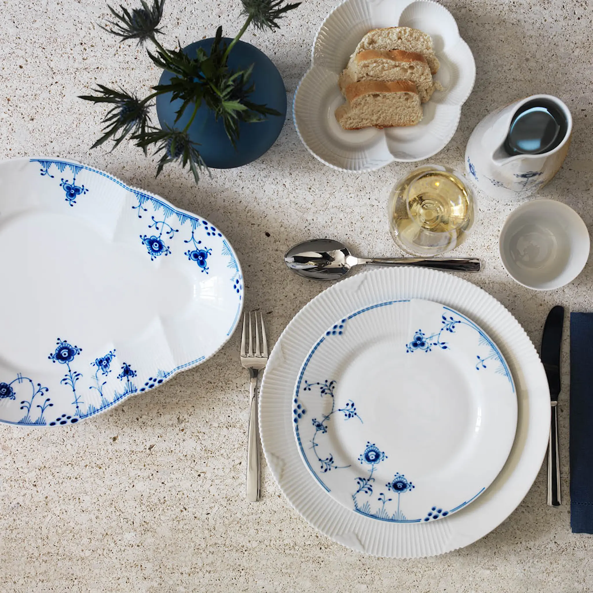 Royal Copenhagen White Elements Tallrik flat 26 cm