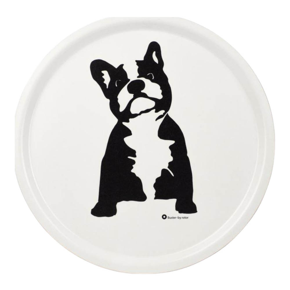 Rotor Design Buster Tarjotin 38x38 cm Musta/Valkoinen